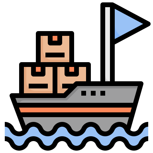 barco de carga Surang Lineal Color icono