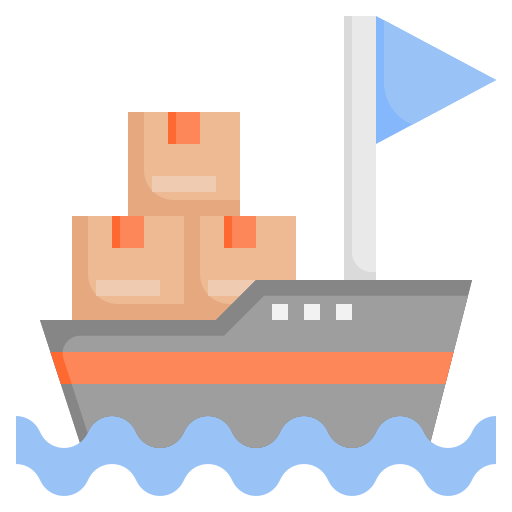 Cargo boat Surang Flat icon