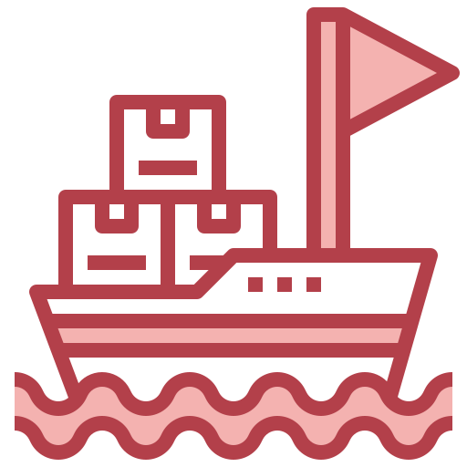 bateau cargo Surang Red Icône