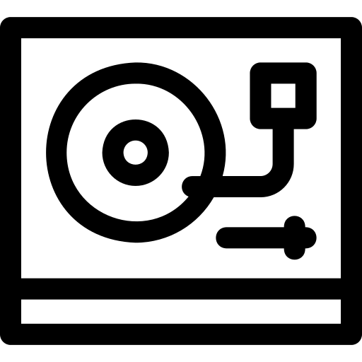 draaitafel Basic Rounded Lineal icoon