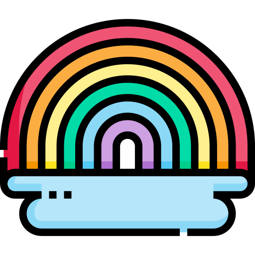 regenboog Detailed Straight Lineal color icoon