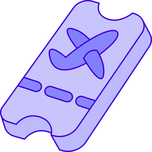 Ticket Generic Thin Outline Color icon