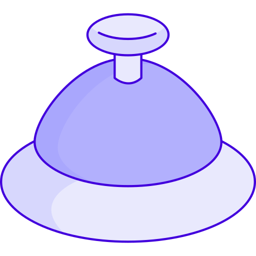 Desk bell Generic Thin Outline Color icon