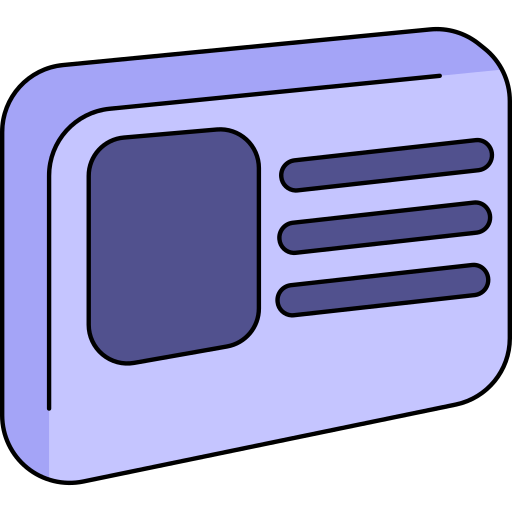 idカード Generic Thin Outline Color icon