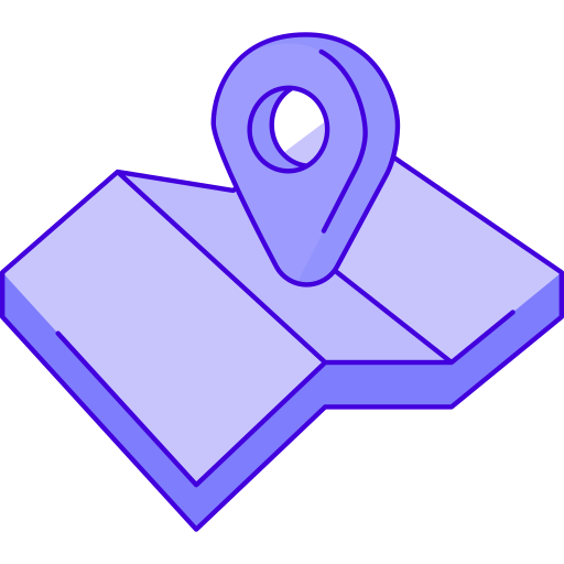 mapa Generic Thin Outline Color icono