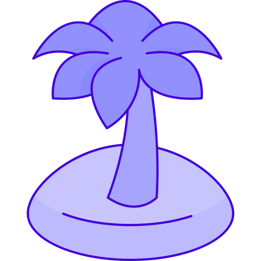 drzewo palmowe Generic Thin Outline Color ikona