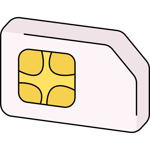 Sim card Generic Thin Outline Color icon