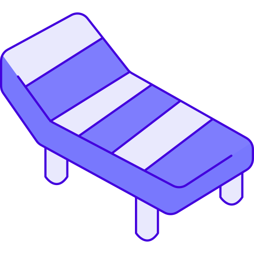silla de playa Generic Thin Outline Color icono