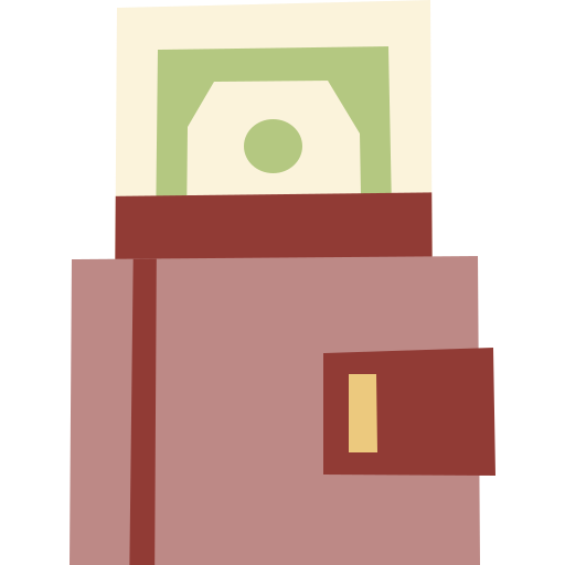 Wallet Cartoon Flat icon