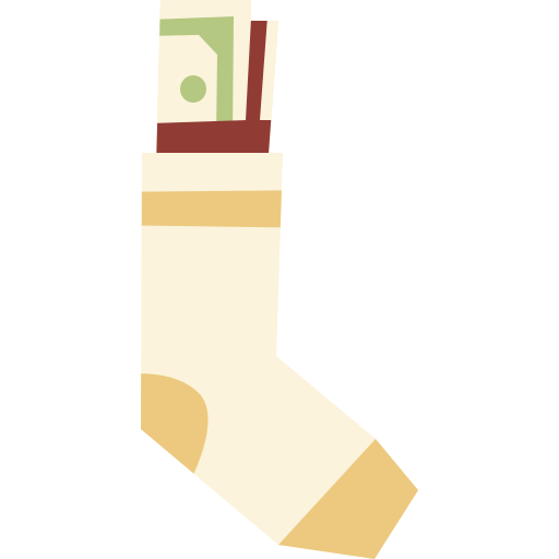 calcetín Cartoon Flat icono