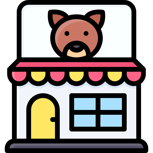la tienda de animales Generic Outline Color icono