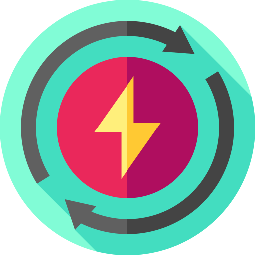 elektriciteit Flat Circular Flat icoon