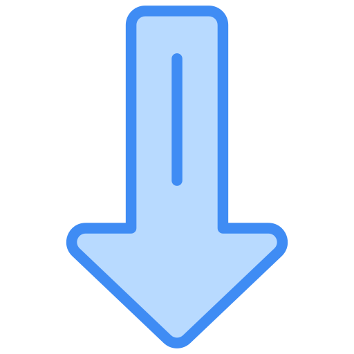 Кнопка Стрелка вниз Generic Blue иконка