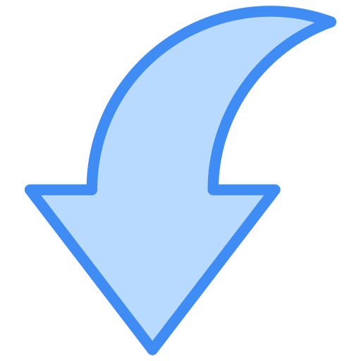 pfeil nach unten Generic Blue icon