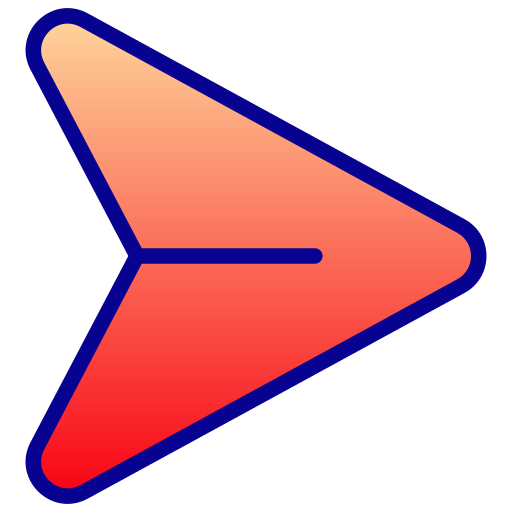 flecha correcta Generic Lineal Color Gradient icono