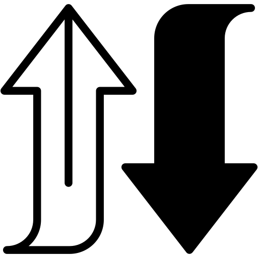 deux voies Generic Glyph Icône