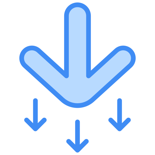 flecha hacia abajo Generic Blue icono