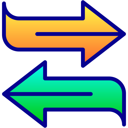 Two way Generic Lineal Color Gradient icon