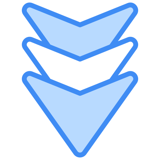 Down arrow Generic Blue icon