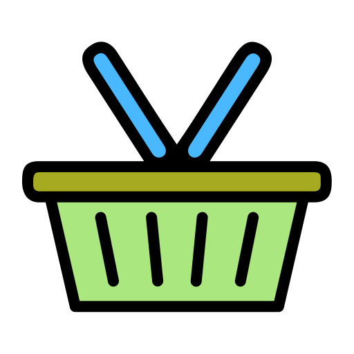 Shopping basket Generic Outline Color icon