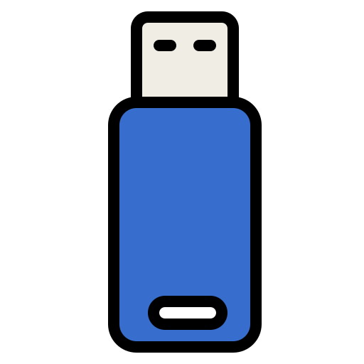 flashdisk Generic Outline Color icono