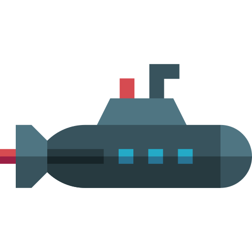 submarino Basic Straight Flat Ícone