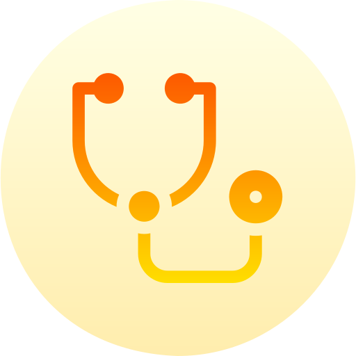 stethoscoop Basic Gradient Circular icoon