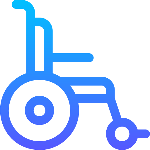 바퀴 달린 의자 Basic Gradient Lineal color icon