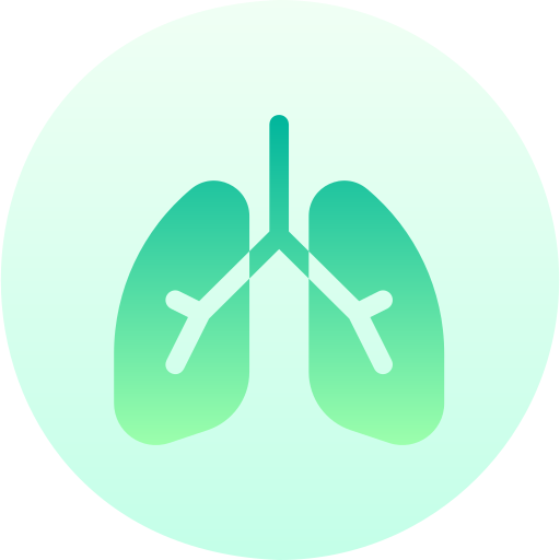 Lungs Basic Gradient Circular icon