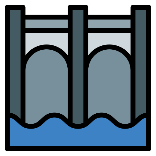 댐 Generic Outline Color icon