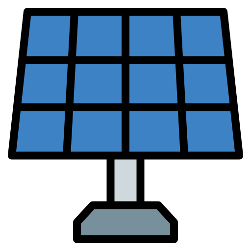 panel solar Generic Outline Color icono