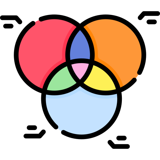 diagramma di venn Special Lineal color icona