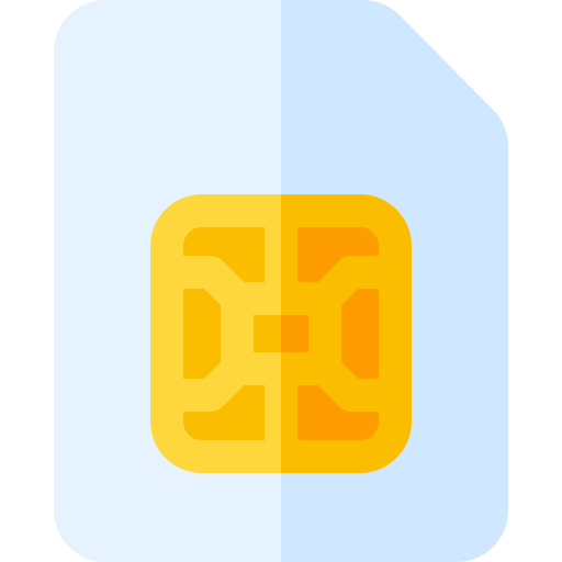 simkaart Basic Rounded Flat icoon