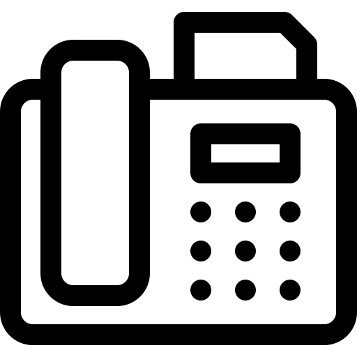 fax Basic Rounded Lineal Ícone