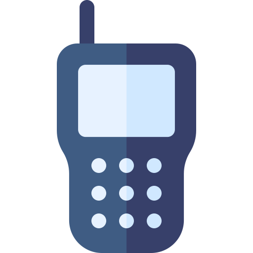 oude telefoon Basic Rounded Flat icoon