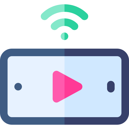 video streamen Basic Rounded Flat icoon