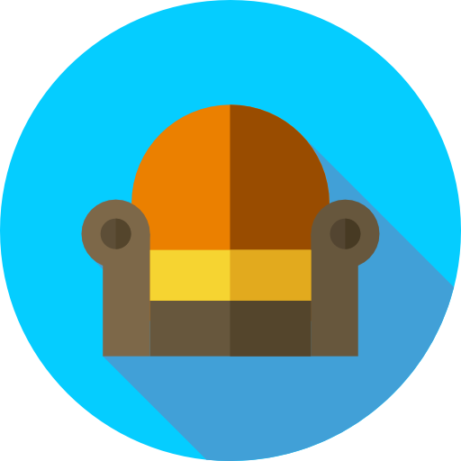Armchair Flat Circular Flat icon