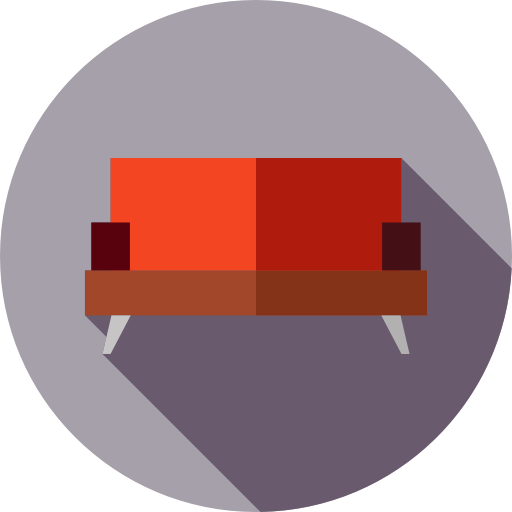 sofá Flat Circular Flat icono