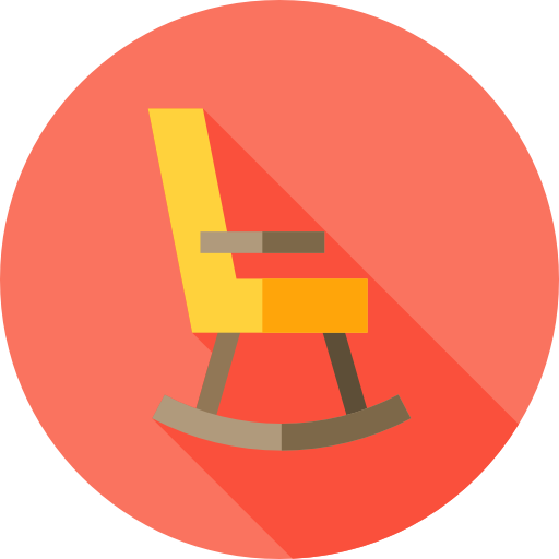 Rocking chair Flat Circular Flat icon