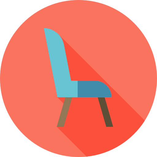 Chair Flat Circular Flat icon