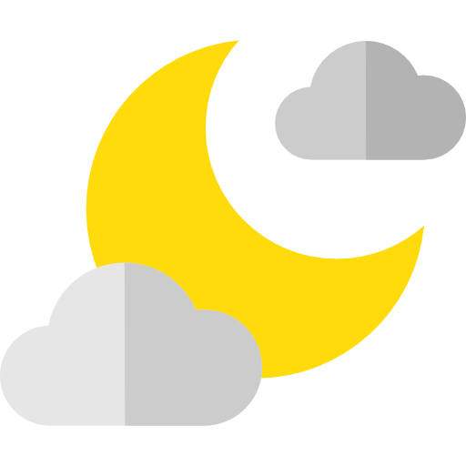 księżyc Basic Straight Flat ikona