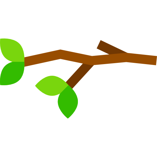 branche Basic Straight Flat Icône