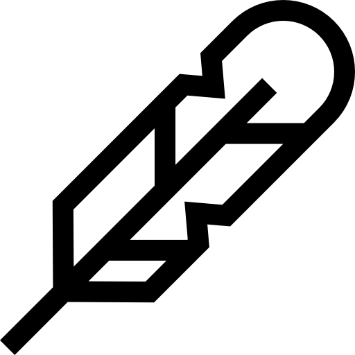 piuma Basic Straight Lineal icona