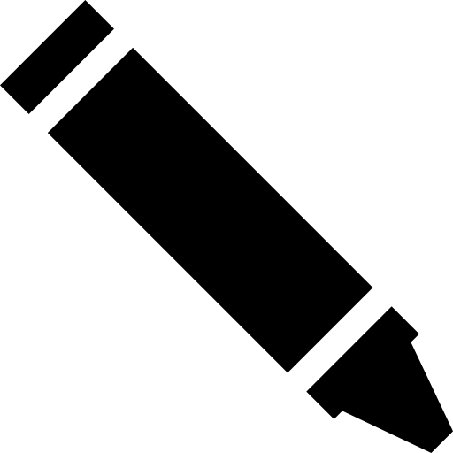 クレヨン Basic Straight Filled icon