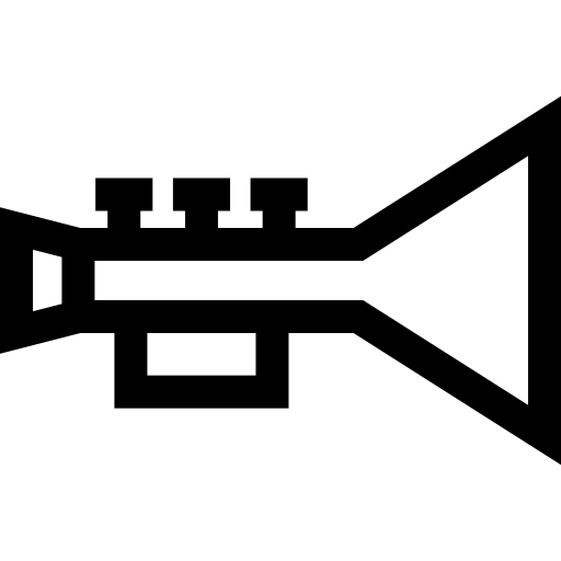 trompeta Basic Straight Lineal icono