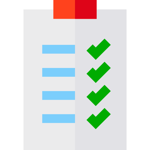 lista de verificación Basic Straight Flat icono