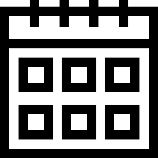 calendrier Basic Straight Lineal Icône