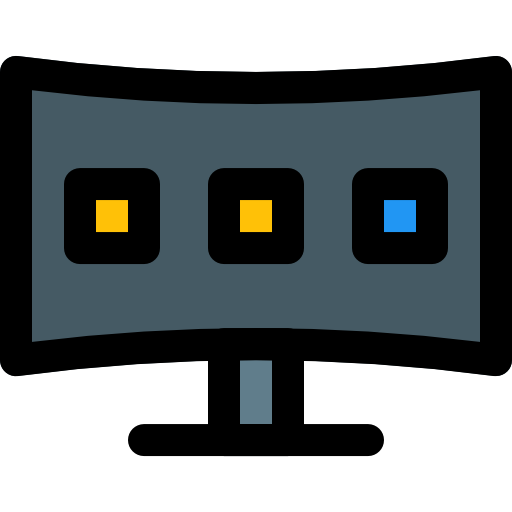 smart tv Pixel Perfect Lineal Color ikona