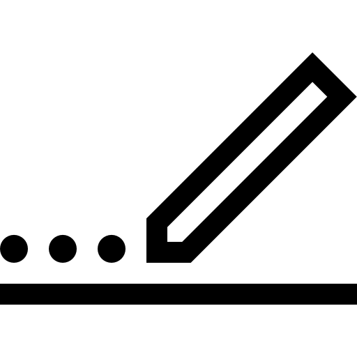 escritura Basic Straight Lineal icono