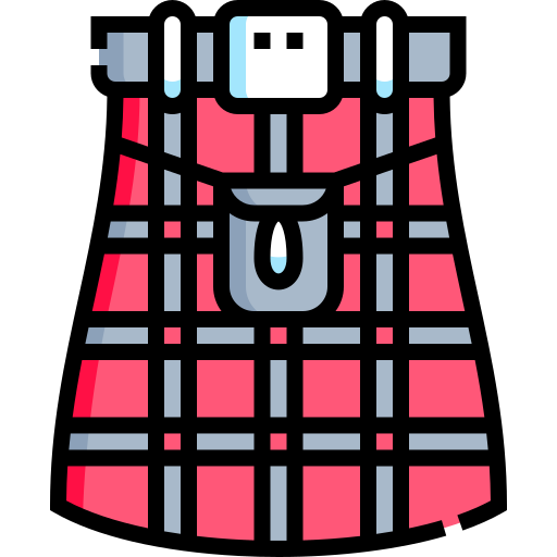 falda escocesa Detailed Straight Lineal color icono